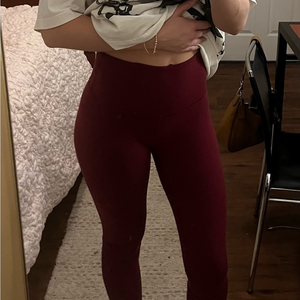 Lululemon Athletica Maroon Leggings